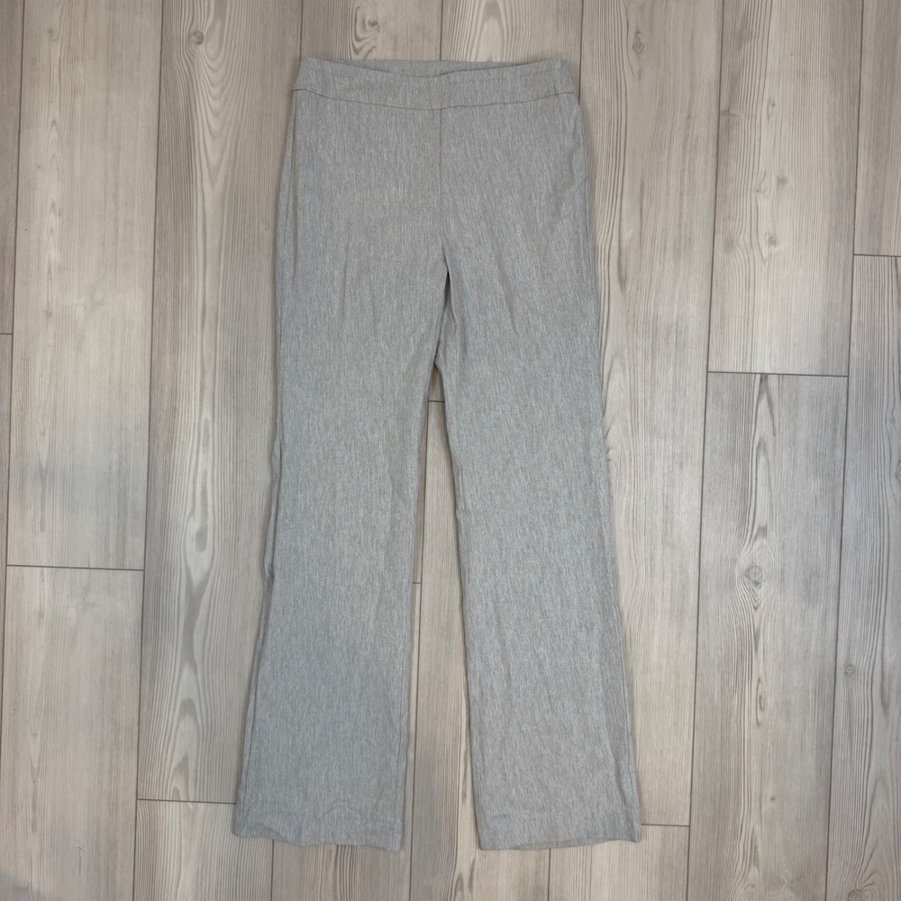Tribal Audrey Straight Leg Pull On Pants Gray Heather Career Trousers 8443T-1827